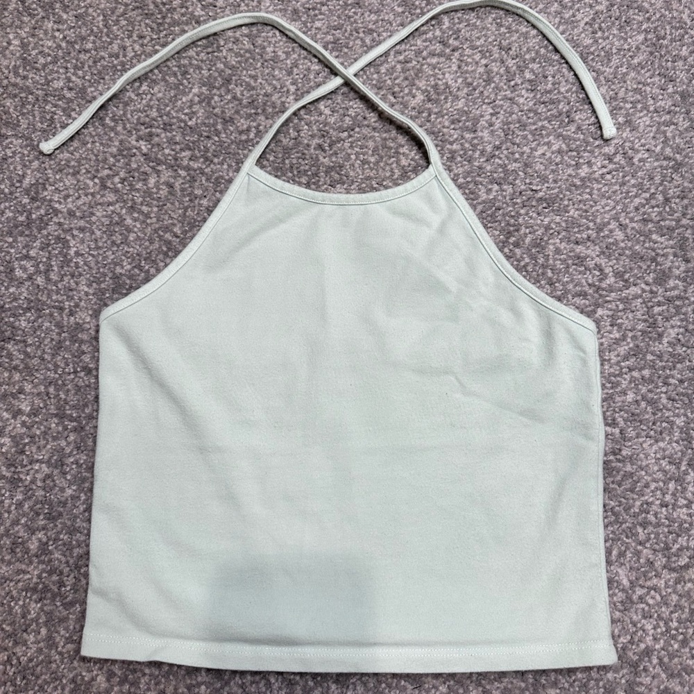 Brandy Melville Mint Green Halter Top - One Size - final sale